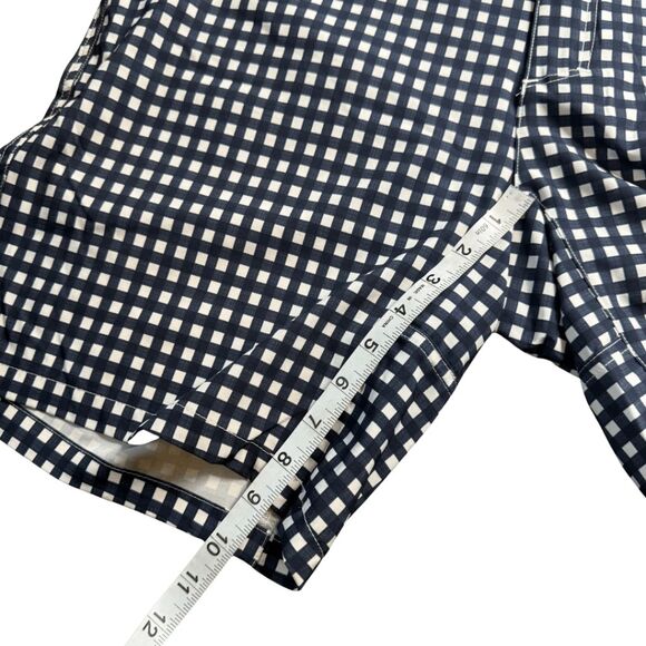 Sperry Men's Gingham Checked Flat Front Stretch Casual Shorts Navy Size 36 - Picture 6 of 7
